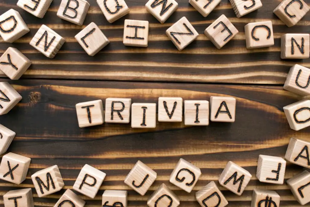 The word trivia spelled out on a wooden background, ideal for seniors.