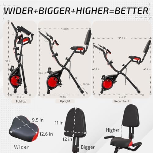 YYFITT 3-IN-1 Exercise Bike with Luminous Digits D... - Image 7