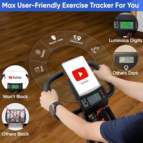 YYFITT 3-IN-1 Exercise Bike with Luminous Digits D... - Image 3